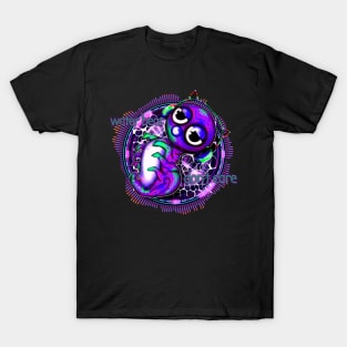 Waterbear don't care neon purple T-Shirt